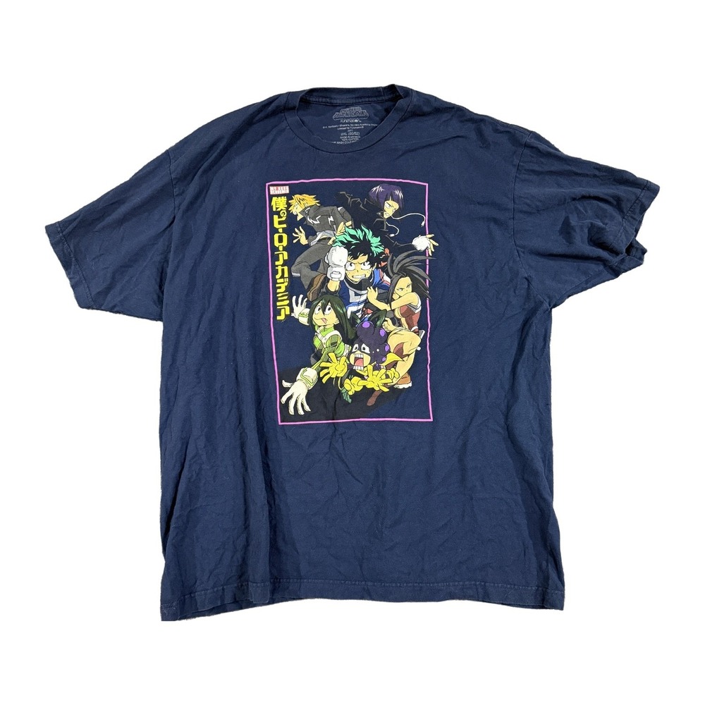 My Hero Academia Funimation Navy Blue Graphic T-Shirt Mens 2XL Anime Manga